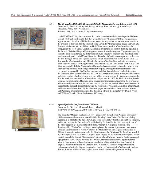 Bibles & sacred texts - facsimiles - Omi