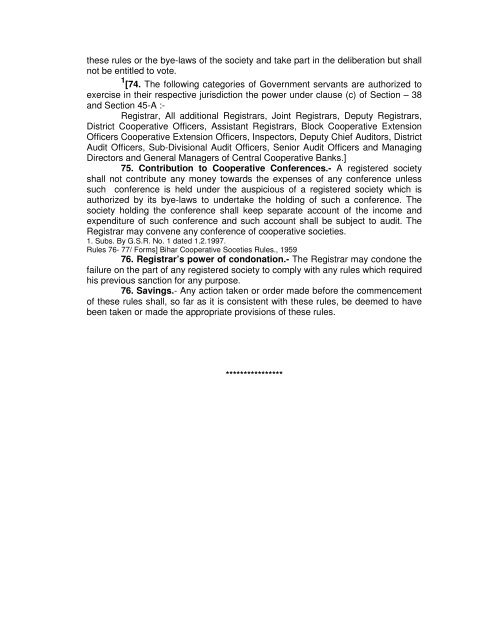 Bihar Cooperative Societies Rules, 1959 - Cooperative Department ...