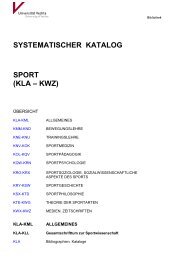 systematischer katalog sport