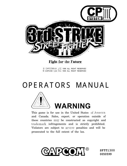 Street Fighter 3rd Strike Manual.1823.pdf - The Shaffer Distributing ...