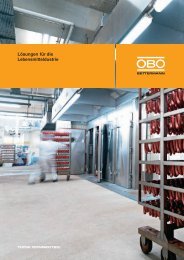 Lösungen für die Lebensmittelindustrie - OBO Bettermann