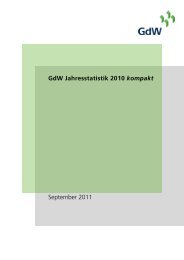 GdW Jahresstatistik 2010 kompakt