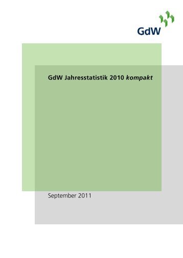 GdW Jahresstatistik 2010 kompakt