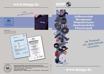 Für Verblüffende - Wilhelm Köpp Zellkautschuk GmbH & Co.