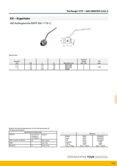 Parflange® F37für Rohr- und Rohrleitungs- verbindungen