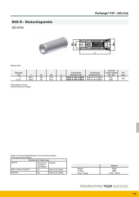 Parflange® F37für Rohr- und Rohrleitungs- verbindungen