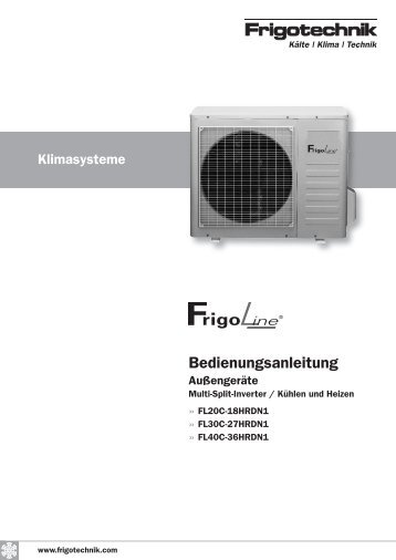 Anleitung Frigoline Multi-Split Aussengeräte - KlimaCorner.de