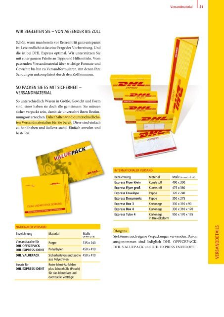 DHL Express Servicehandbuch - HBH Service GmbH