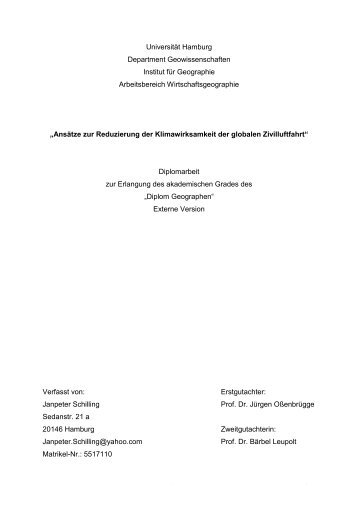 Diplomarbeit Schilling extern - Research Group Climate Change ...