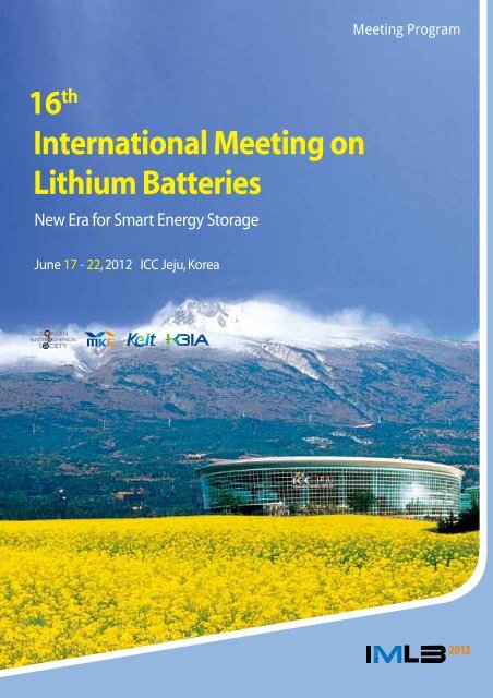 16th International Meeting on Lithium Batteries - IMLB2012