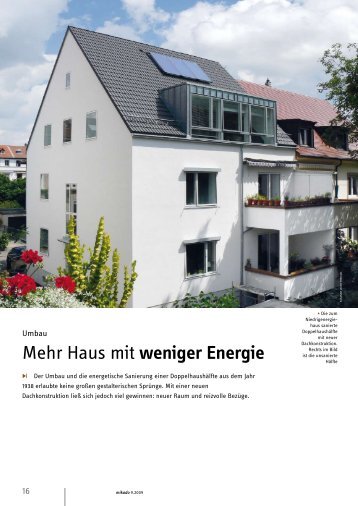 Umbau: Mehr Haus mit weniger Energie - Mikado