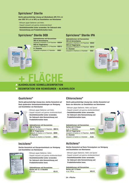 Hygiene auf einen Blick - Ecolab Healthcare