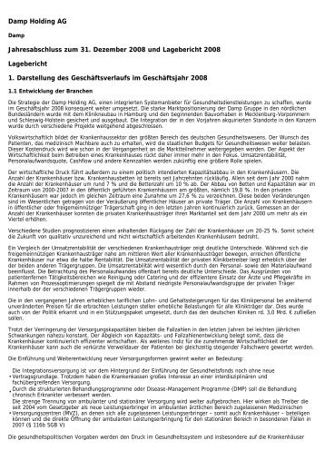 Damp Holding AG Jahresabschluss zum 31. Dezember ... - Hamburg