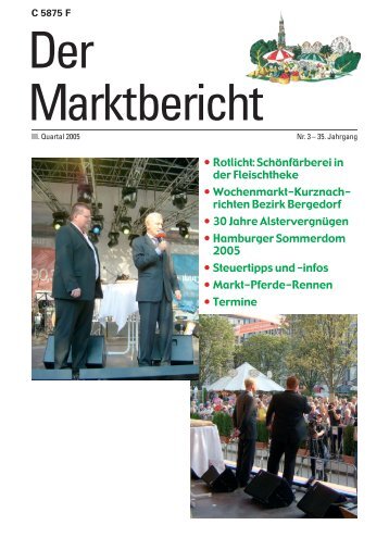 Marktbericht III. Quartal 2005 - Hamburger Wochenmärkte