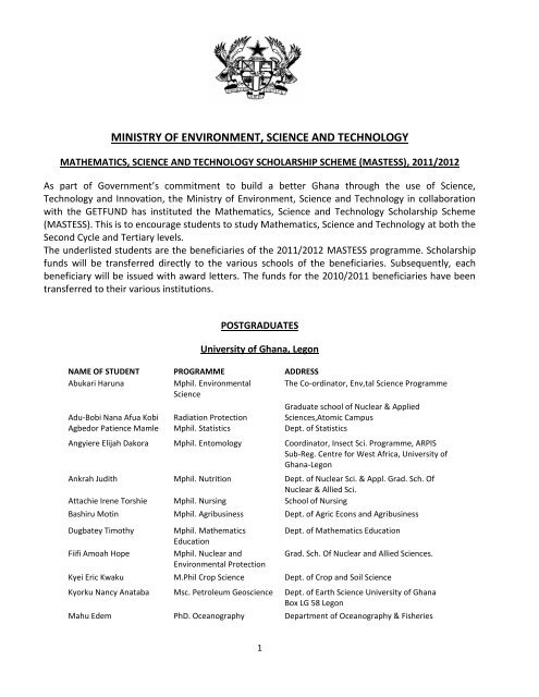 Download Ministry Of Environment Science And Technology