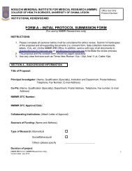 FORM A – INITIAL PROTOCOL SUBMISSION FORM - Noguchi