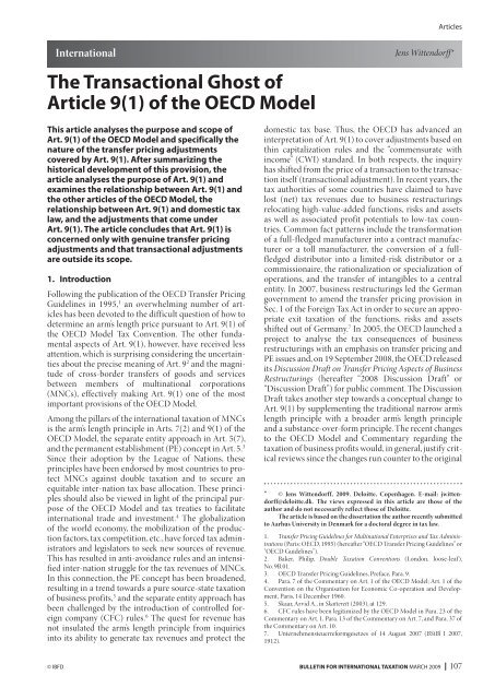 The Transactional Ghost of Article 9(1) of the ... - Corit Academic