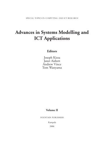 Advances in Systems Modelling and ICT Applications - School of ...