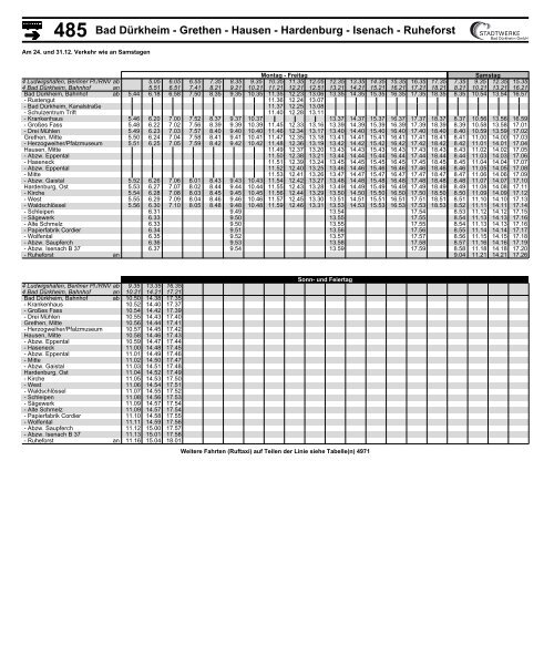 Linie 485 Landkreis Bad Durkheim