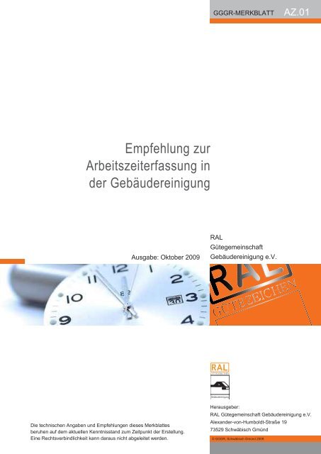 AZ.01Empfehlung zur Arbeitszeiterfassung in der Gebäudereinigung