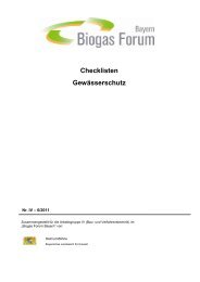 Checklisten Gewässerschutz - Biogas Forum Bayern