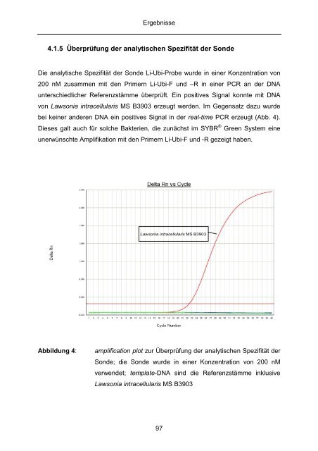 Quantitativer Nachweis von Lawsonia intracellularis mittels real-time ...