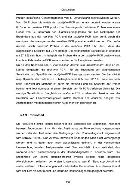 Quantitativer Nachweis von Lawsonia intracellularis mittels real-time ...