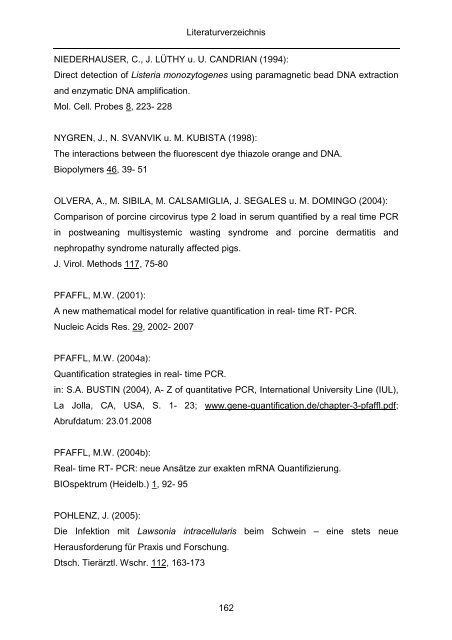 Quantitativer Nachweis von Lawsonia intracellularis mittels real-time ...