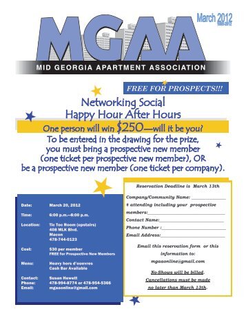 MGAA March 2012 - Middle Georgia Apartment Association