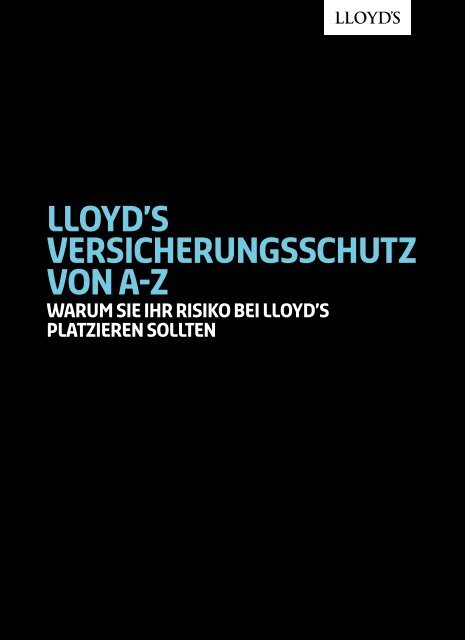 lloyd's VERSICHERUNGSSCHUTZ VON A-Z