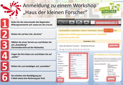 "Workshop-Termine Haus der kleinen Forscher" (PDF - Kreis Coesfeld