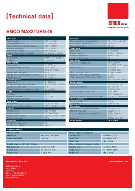 Producing pump components with MAXXTURN 45 and ... - EMCO