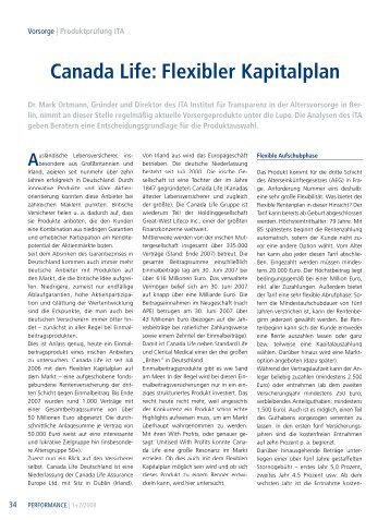Canada Life: Flexibler Kapitalplan