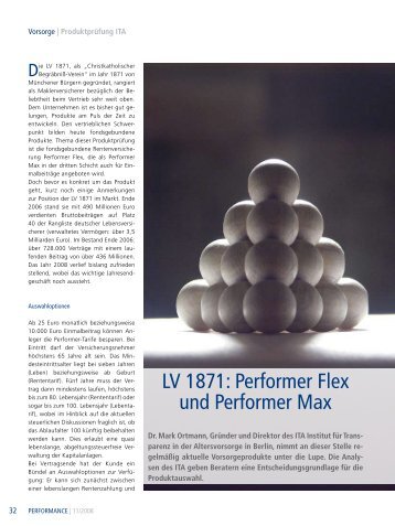 LV 1871: Performer flex und Performer max - ITA