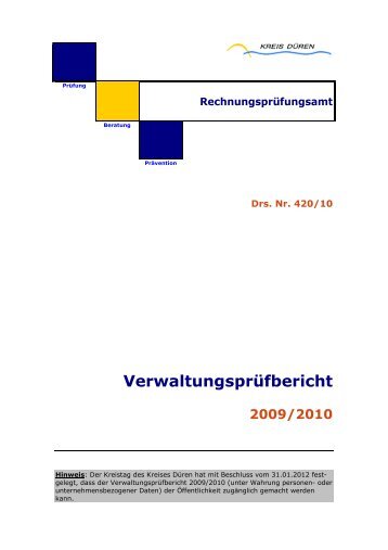 Verwaltungsprüfbericht 2009-2010 - Kreis Düren