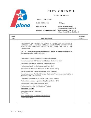 C I T Y   C O U N C I L - PDF Documents - City of Plano