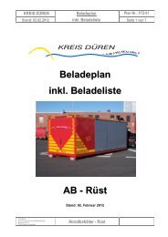 AB Rüst Beladeplan und Beladeliste Stand 02022012 - Kreis Düren