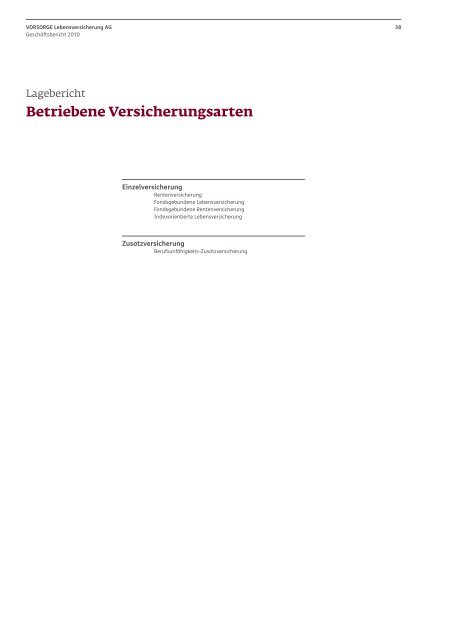 VORSORGE Lebensversicherung AG - Anbieter