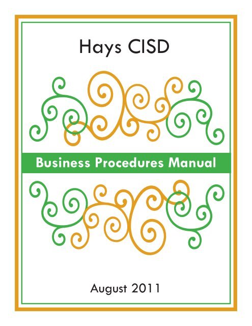 Manual - Hays Consolidated Independent School District - Hays CISD