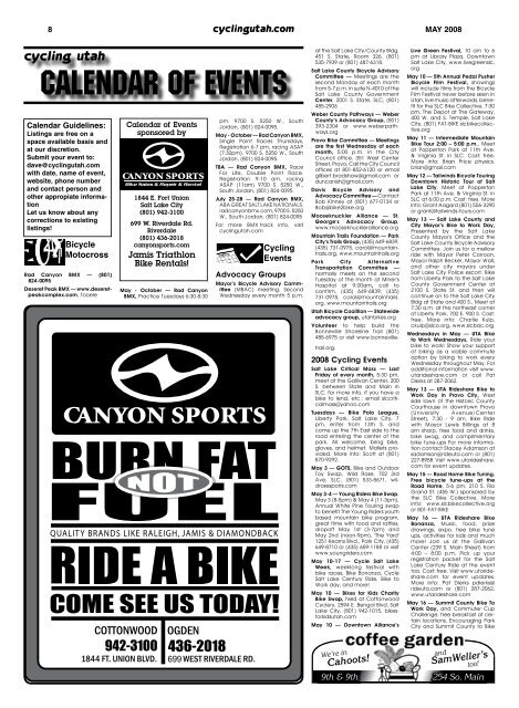 May 2008 Issue - Cycling Utah