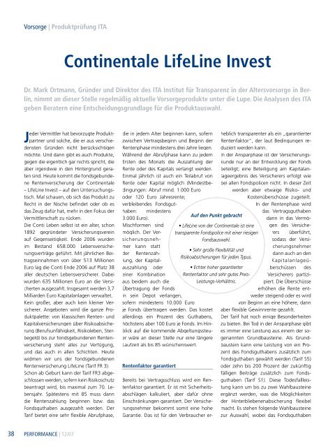 Continentale Lifeline Invest Ita