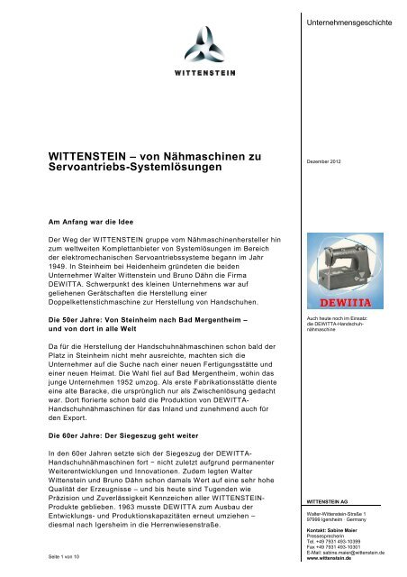 Download (PDF) - Wittenstein AG