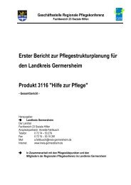 Erster Bericht zur Pflegestrukturplanung - Landkreis Germersheim