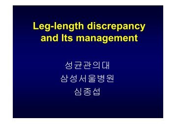 Leg-length discrepancy and Its management