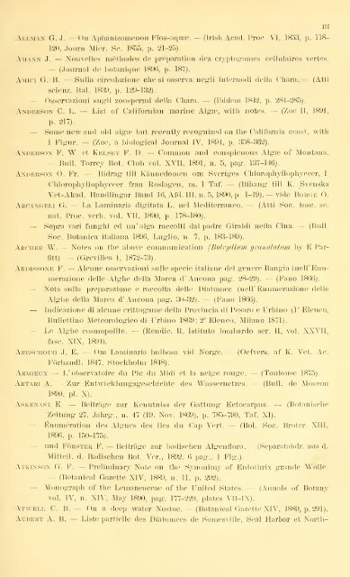 Sylloge algarum omnium hucusque cognitarum - Algaebase