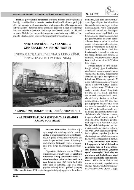 Nr.28 (202) - Lietuvos Respublikos Seimas