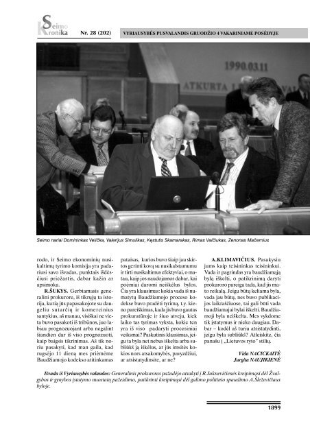 Nr.28 (202) - Lietuvos Respublikos Seimas