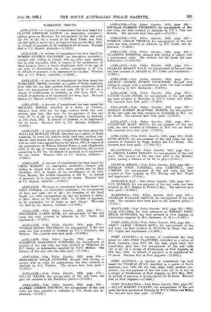 SA Police Gazette 1935 - Unlock the Past