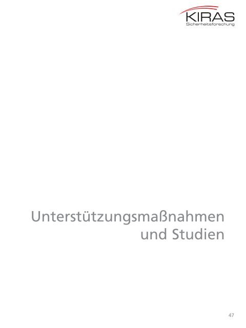 KIRAS Projekte2 NV.qxp - KIRAS Sicherheitsforschung