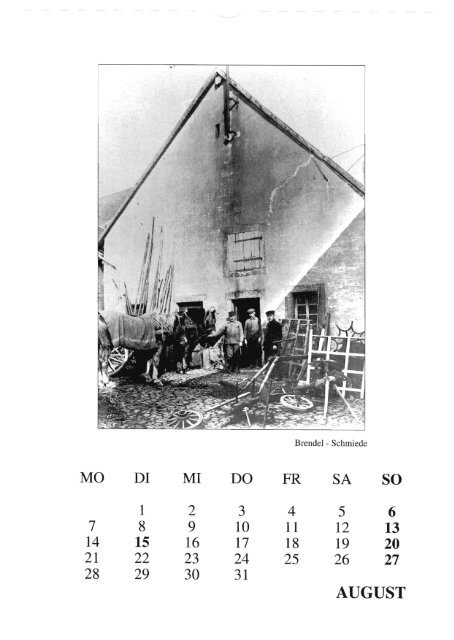 Historischer Kalender 1995 - Historischer Verein Lebach EV